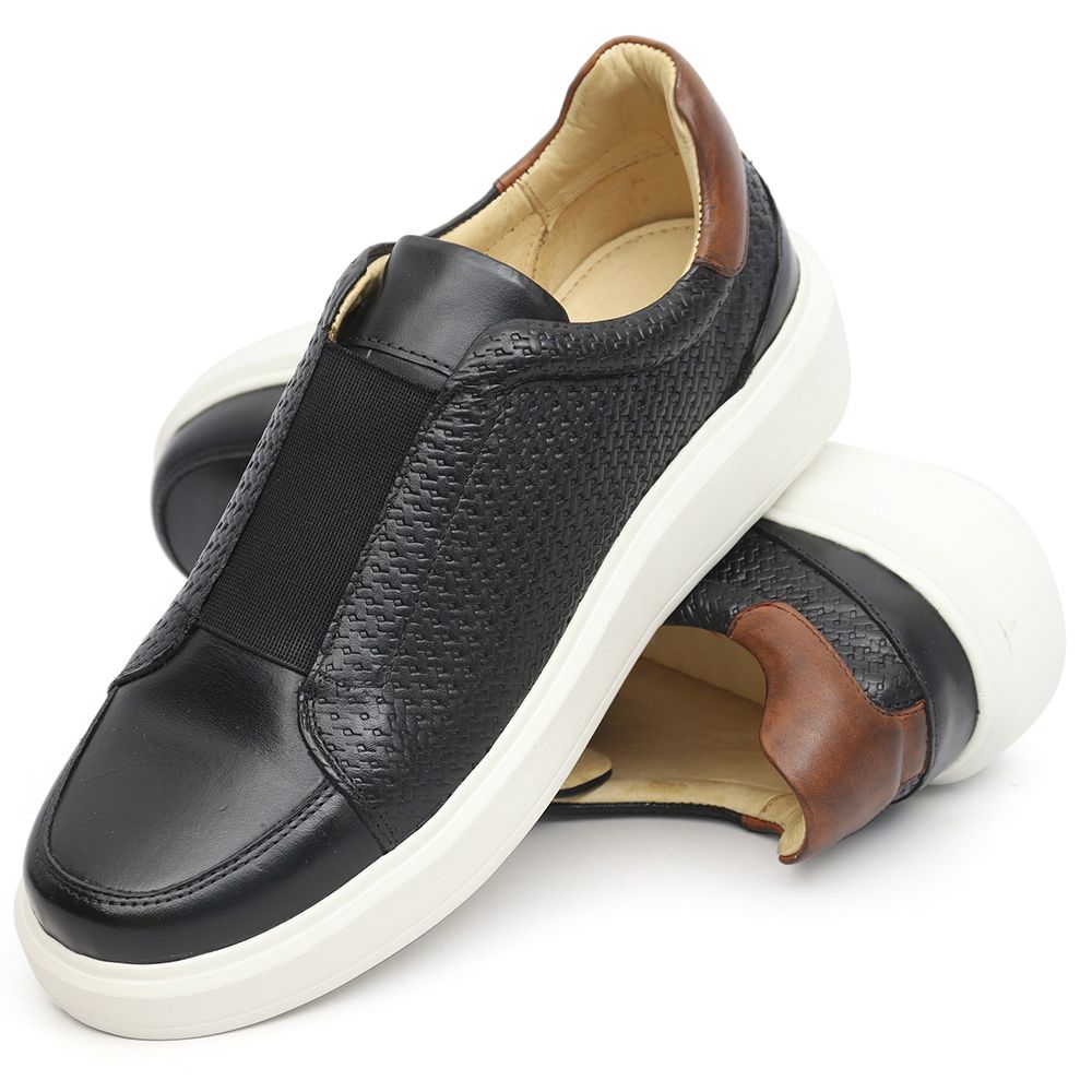 5502 Sapato Masculino Milano Trisse Castor Em Cour... - Private Label