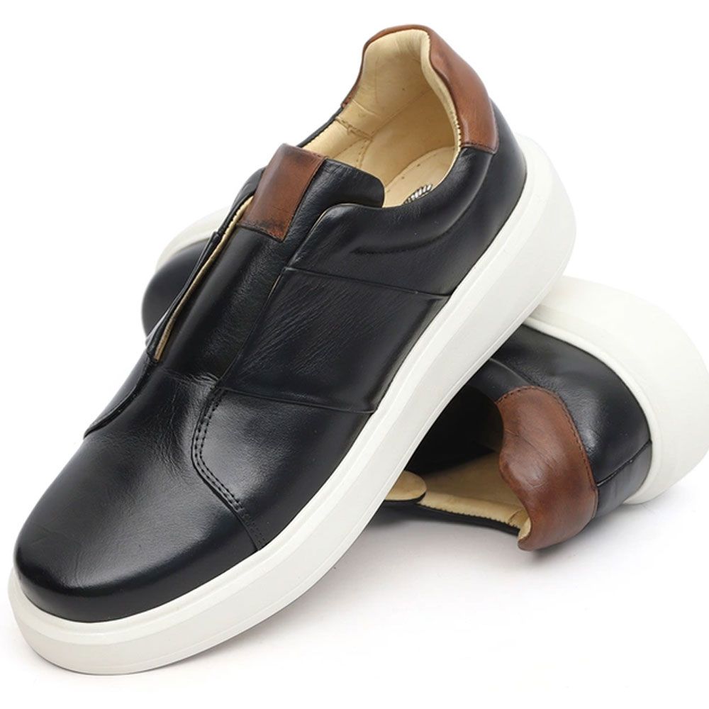 5504 Casual Masculino Milano Luvado Comfort Preto - Private Label