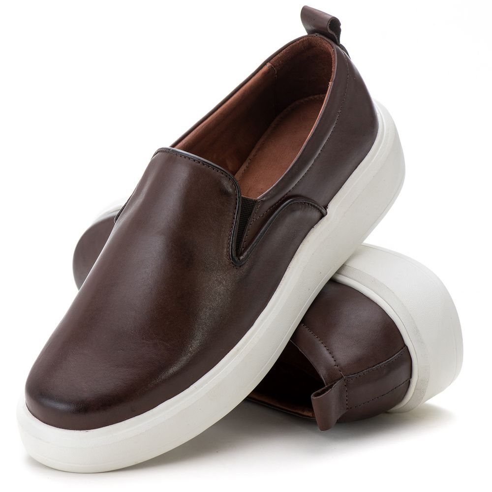 5511 Sapato Masculino Slip On Milano Café - Private Label