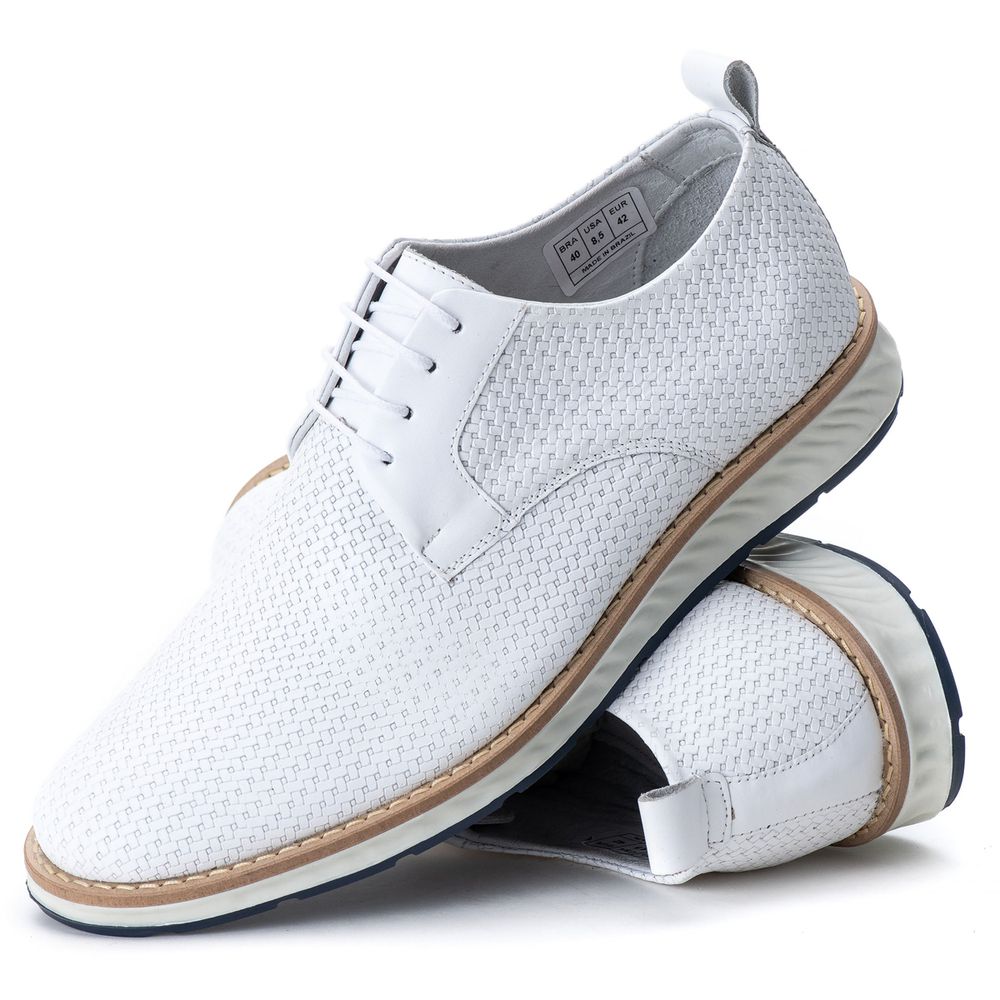Loafer Elite Couro Premium Chelsea Branco - Private Label