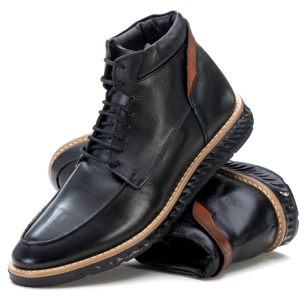 Loafer Elite Couro Premium Comfort All Black - Private Label