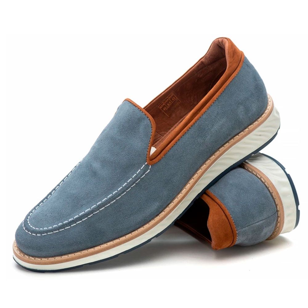 Sapato Masculino Elite Couro Premium Azul - Private Label