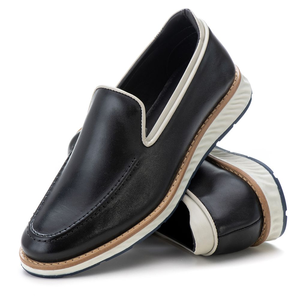 Sapato Masculino Elite Couro Premium Comfort Preto - Private Label