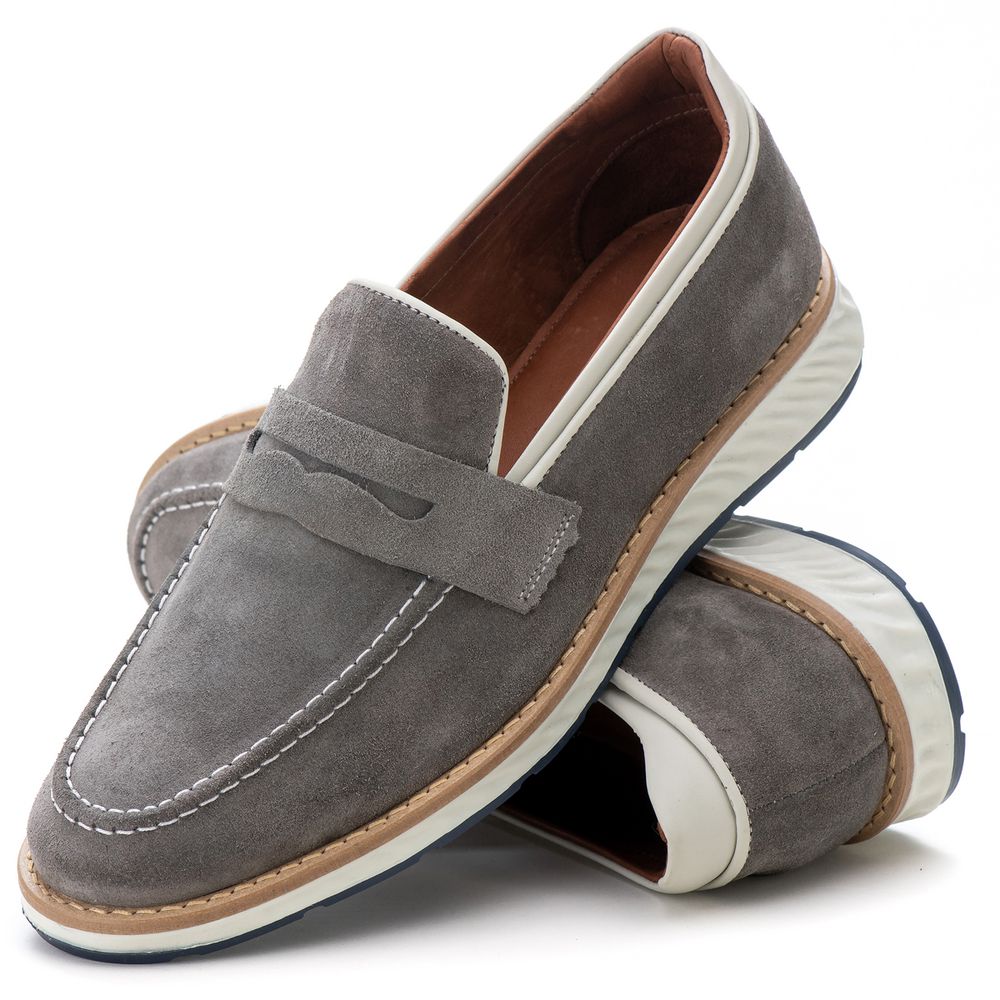 Sapato Masculino Casual Premium Camurça Grafite - Private Label