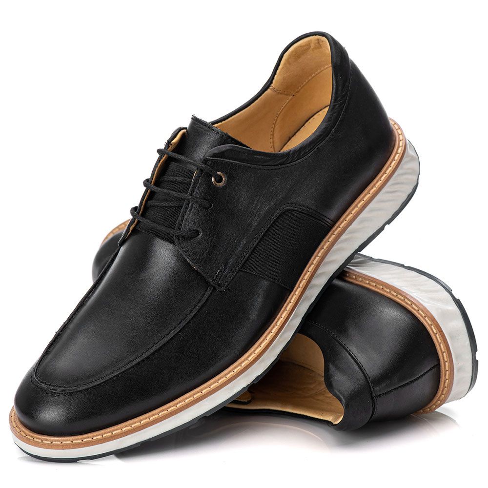 Sapato Loafer Elite Couro Premium Preto Chelsea - Private Label