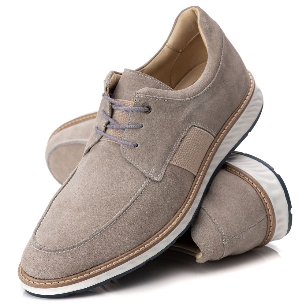 Sapato Loafer Elite Couro Premium Camurça Bege - Private Label