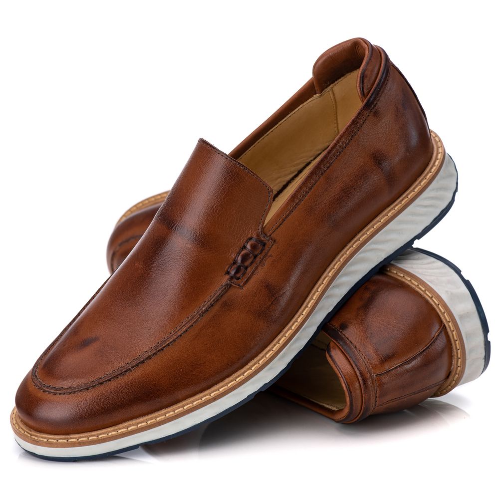 Loafer Elite Couro Premium Castor - Private Label