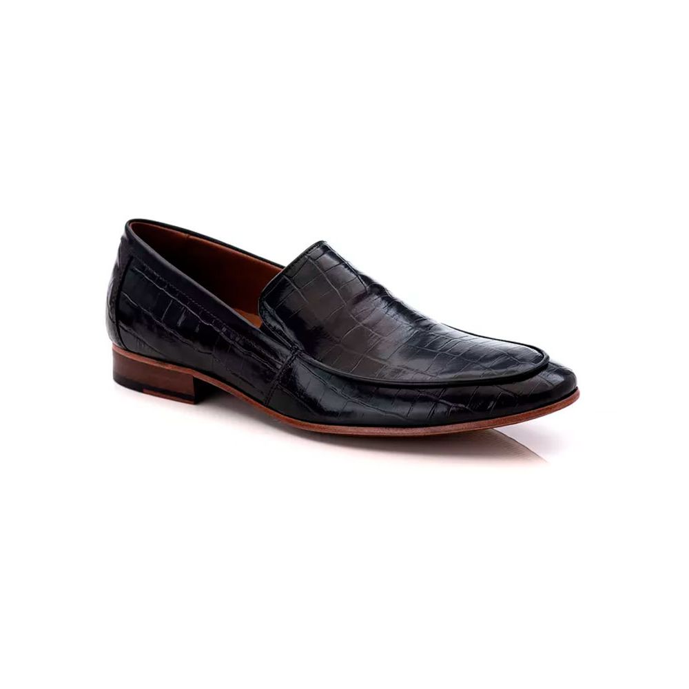 58854 Croco Preto Roma Couro - Private Label