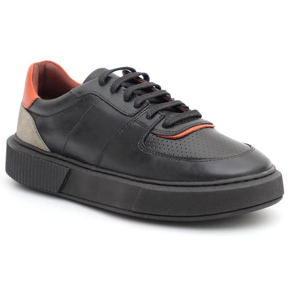 17001 Comfort/Comf/Camurça Preto/Laranja/Cinza Lon... - Private Label