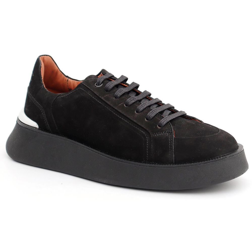 18001 Nobuck Preto Olimpo Preto/Branco - Private Label
