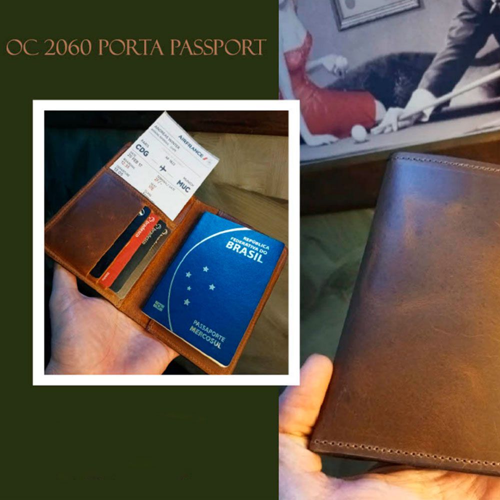 AC 2060 PORTA PASSAPORT PREMIUM (CORES PRETO, CAFE... - Private Label