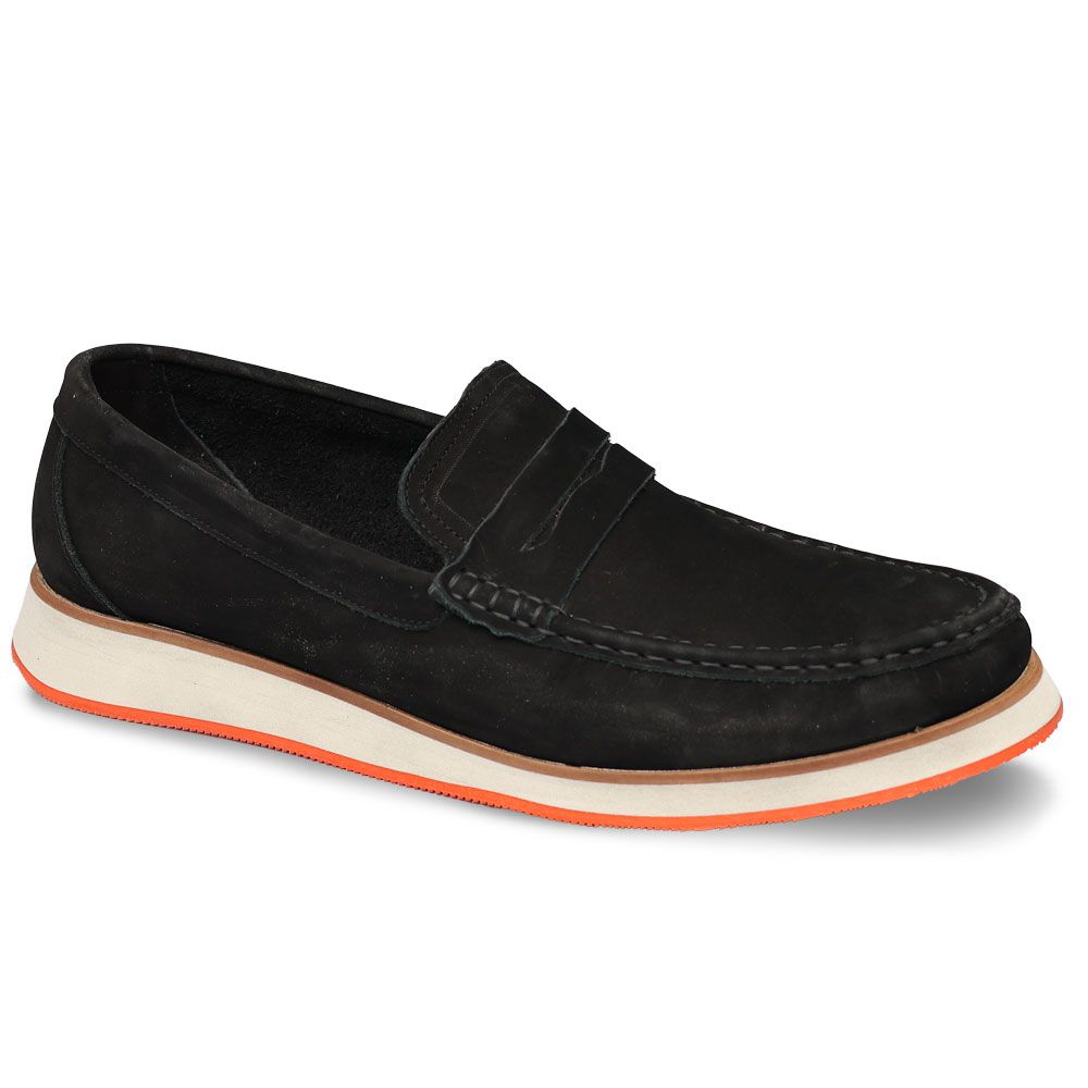14501 Nobuck Preto Ibiza Branco Laranja - Private Label