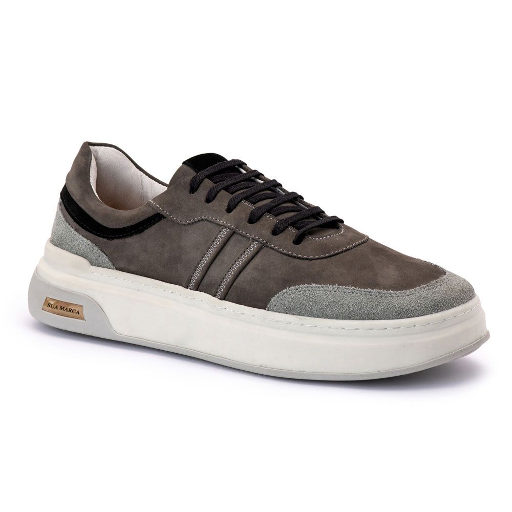 30503 NOBUCK CINZA CAMURCA CINZA NOBUCK PRETO SIDN... - Private Label
