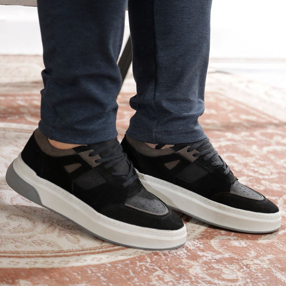 30507 SELARIA PRETO NOBUCK PRETO NOBUCK CINZA SIDN... - Private Label