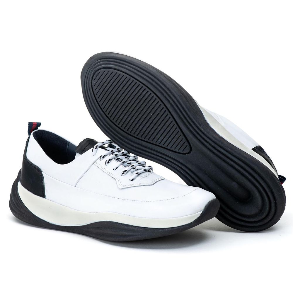 Sapato masculino clearance preto e branco