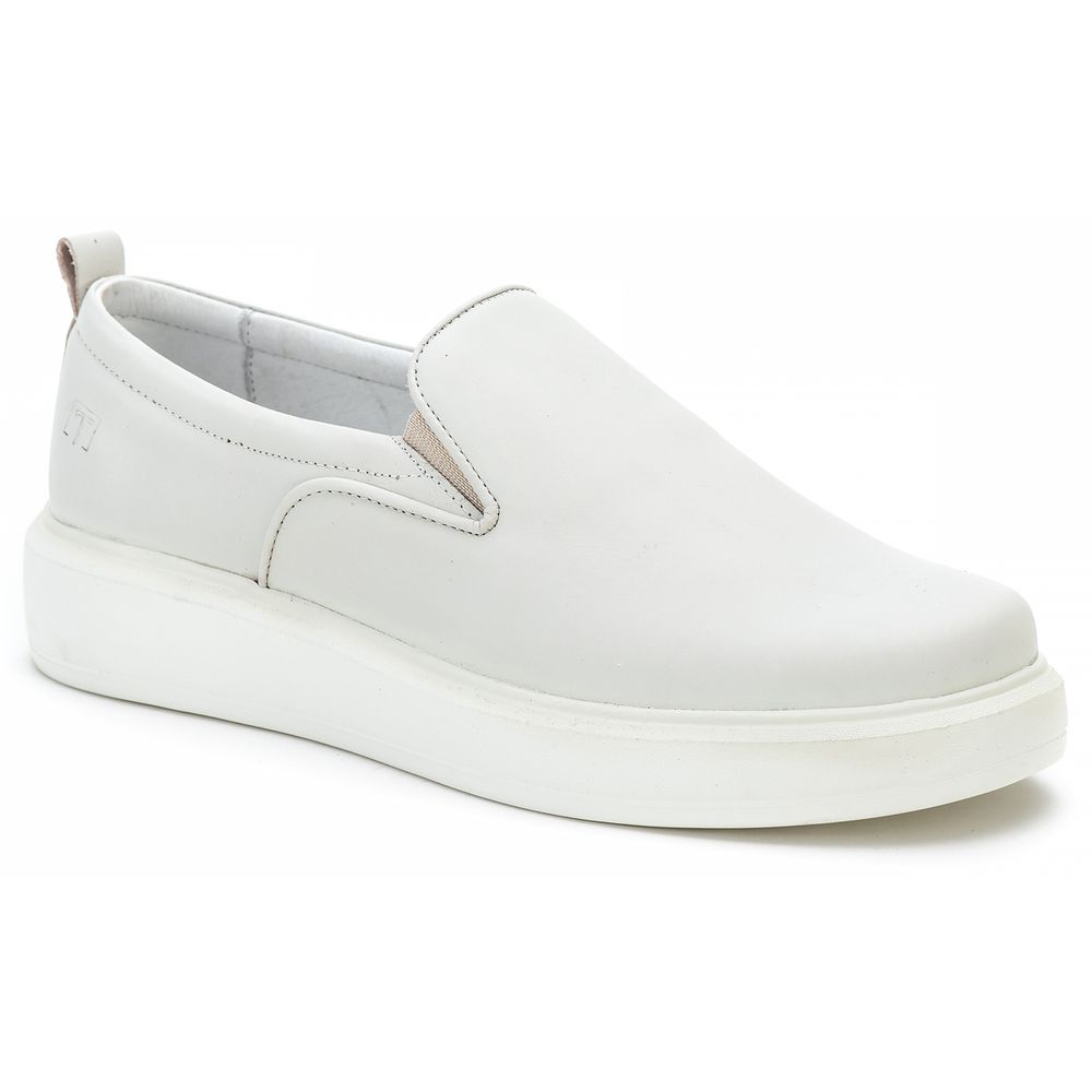 Sapato Masculino Slip On Milão Off White