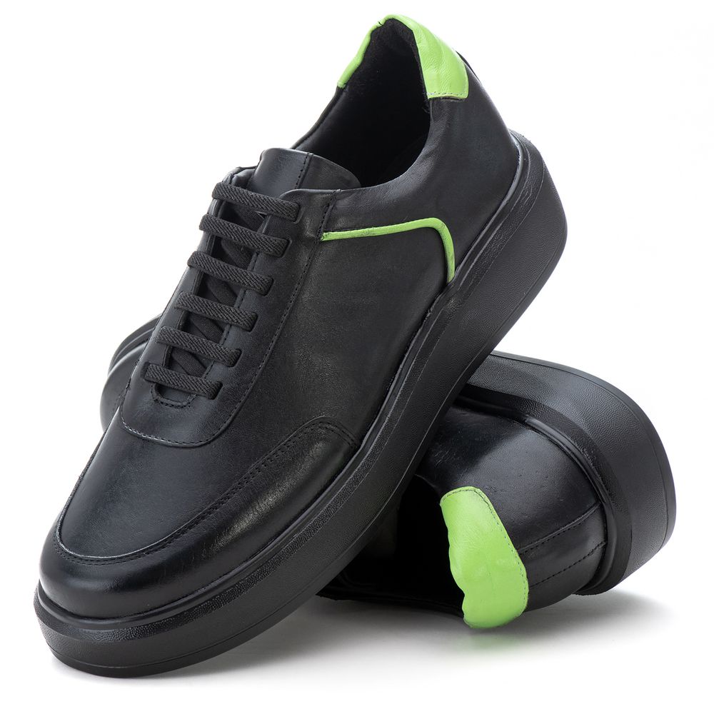 Sapato cinza e verde top