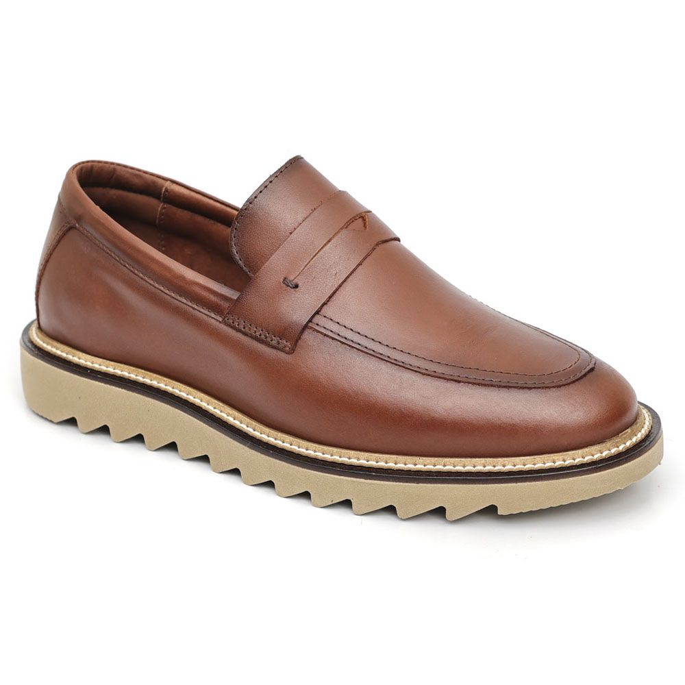Sapato Masculino Loafer Tratorado Mouro 