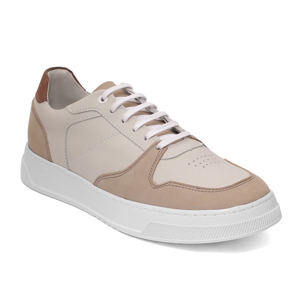 Tenis Masculino Confort Off White Camurça Areia Fly Castor Sola Rio