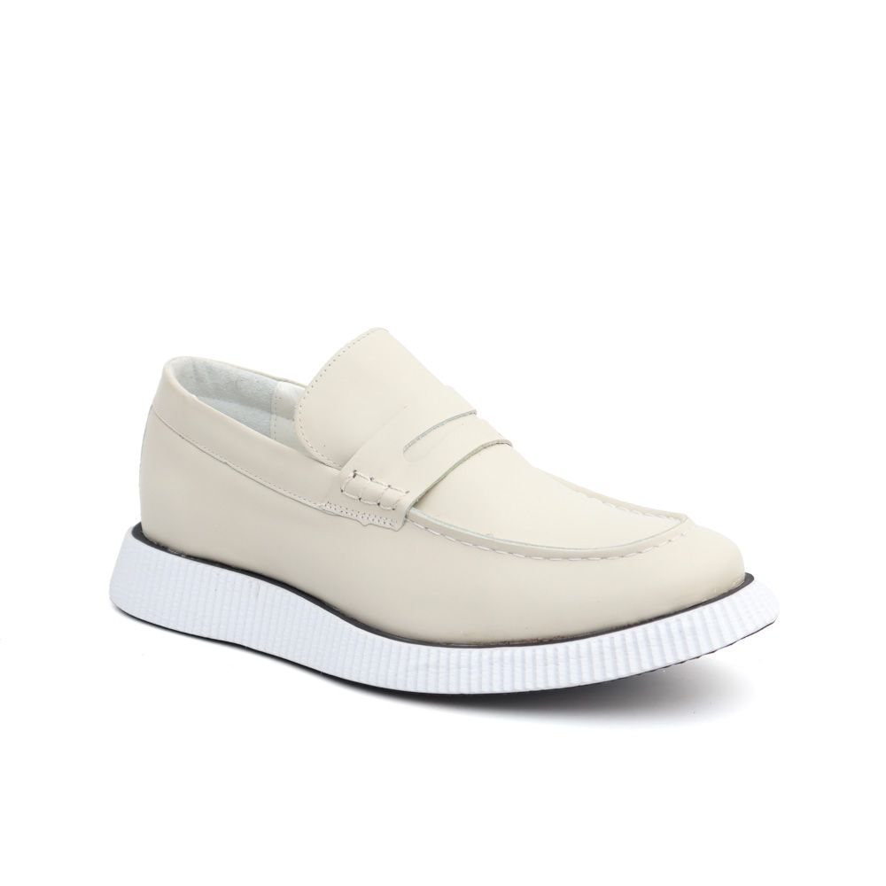 Sapato Masculino Confort Loafer Tokio Off White