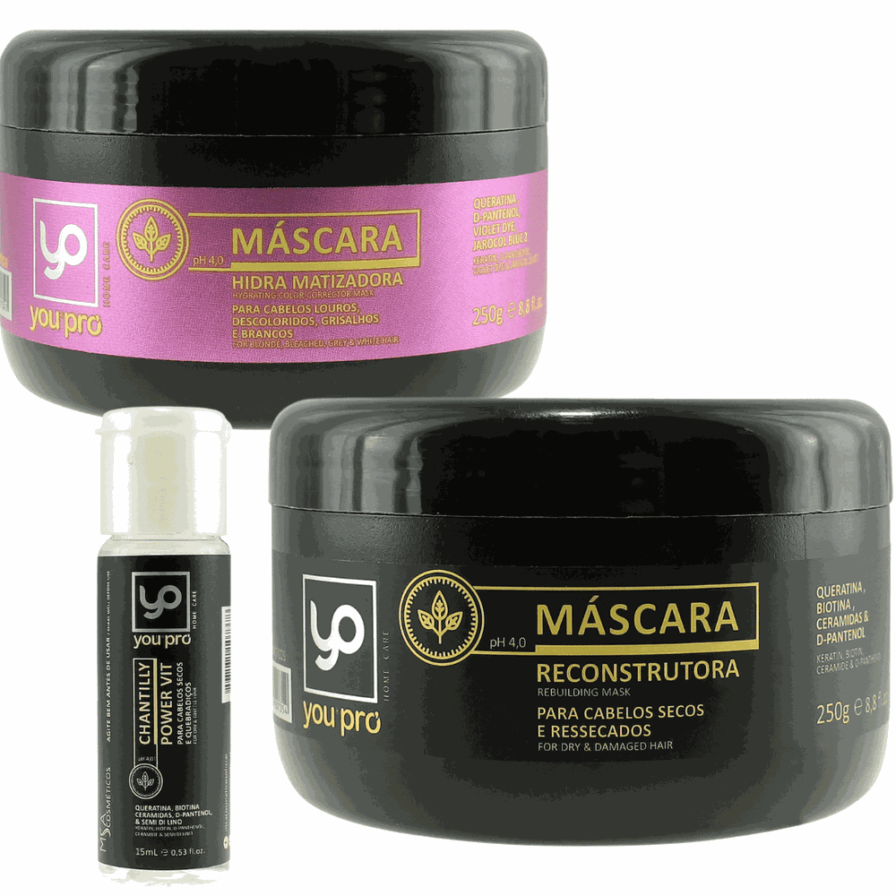 Kit Máscaras Loiro Revitalizante - MSA COSMÉTICOS