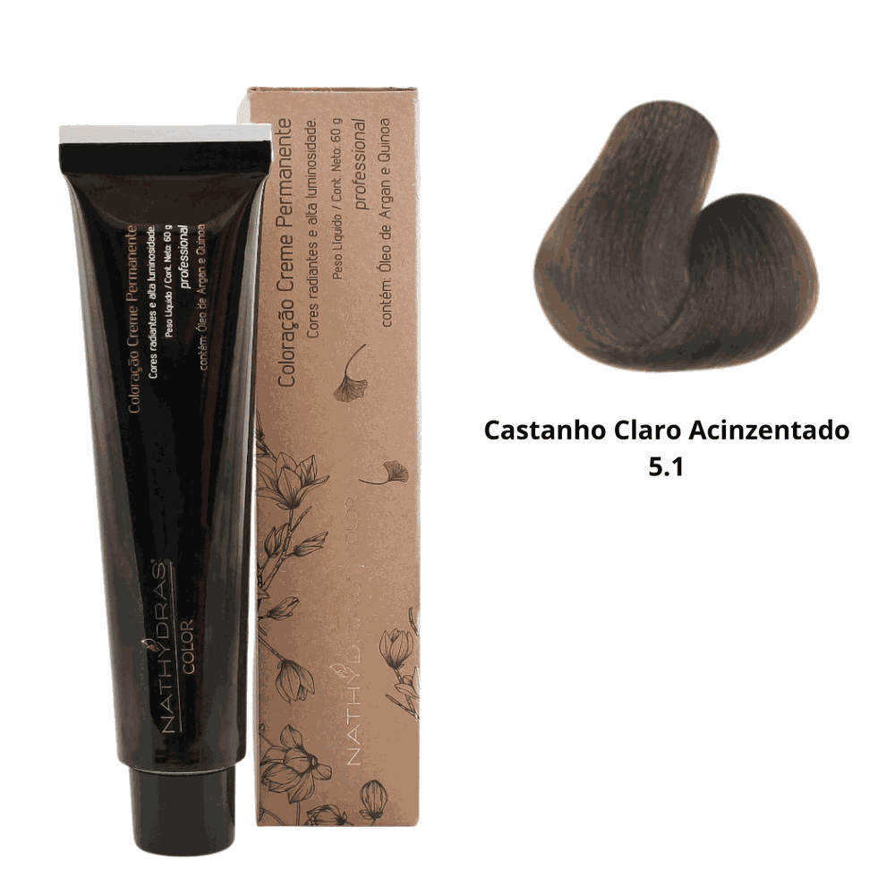 Coloração Nathydras Castanho Claro Acinzentado 60g... - MSA COSMÉTICOS