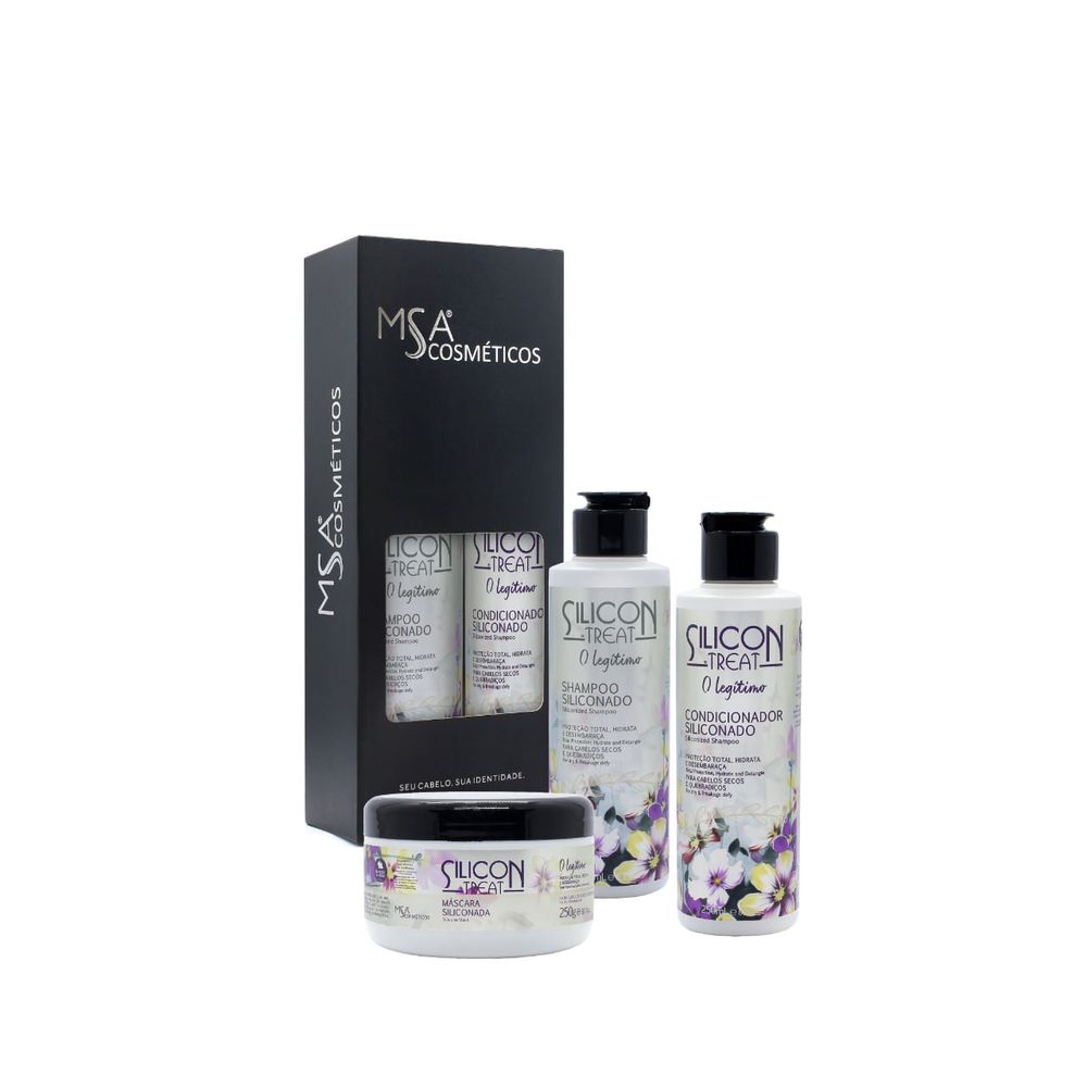 Kit 3 Itens Silicon Treat - MSA COSMÉTICOS