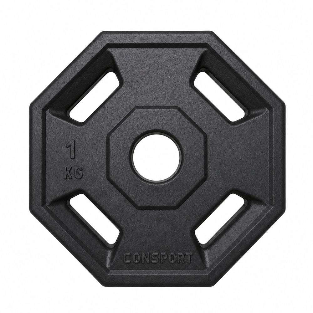 20 Anilhas 1kg Consport Revestida em ABS Peso Academia Treino Musculação