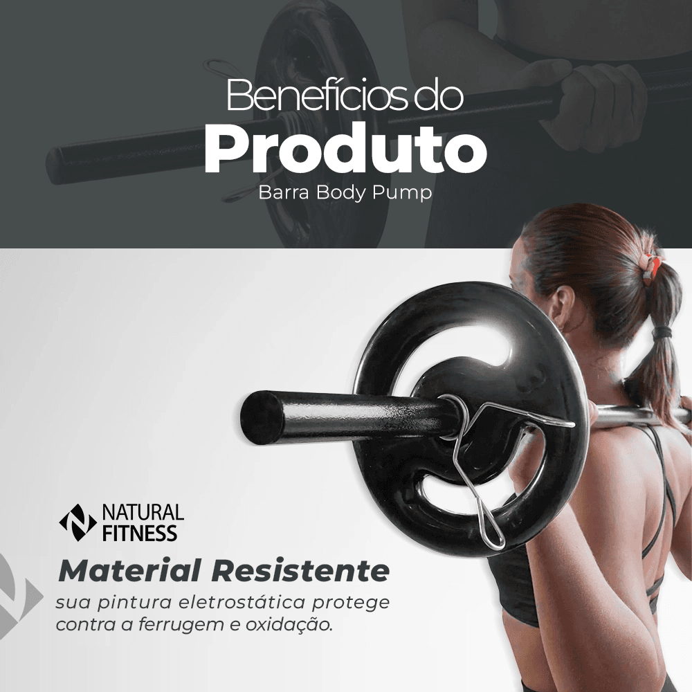 Barra Body Pump + 1 par de Presilhas