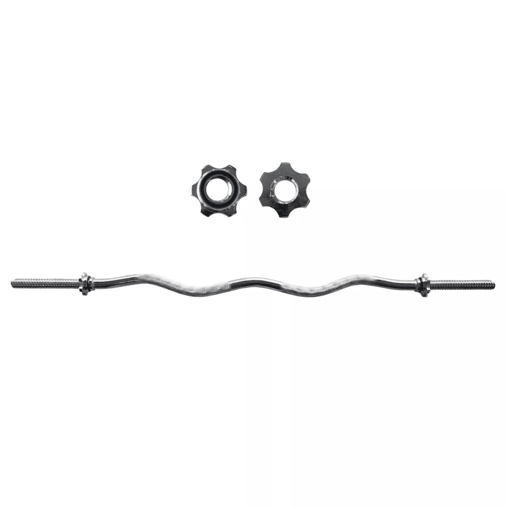 Barra W Musculação Maciça e Cromada com Rosca 120cm - Consport 