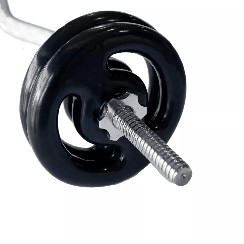 Barra W Musculação Maciça e Cromada com Rosca 120cm - Consport 