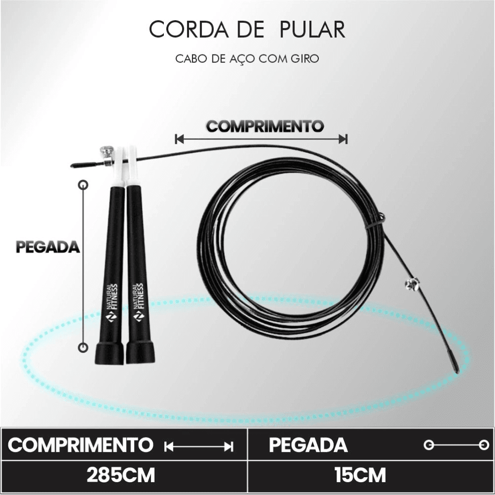 Corda de Pular - Cabo de Aço com Giro