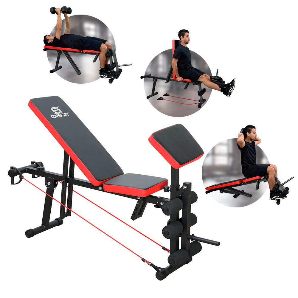 Banco Banqueta de Exercícios Supino Livre Regulável Musculação 7x1 - Consport