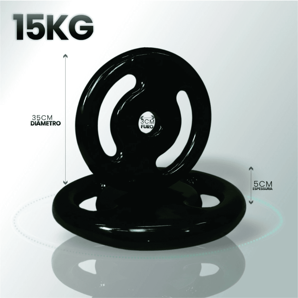 Anilha Emborrachada - 15kg