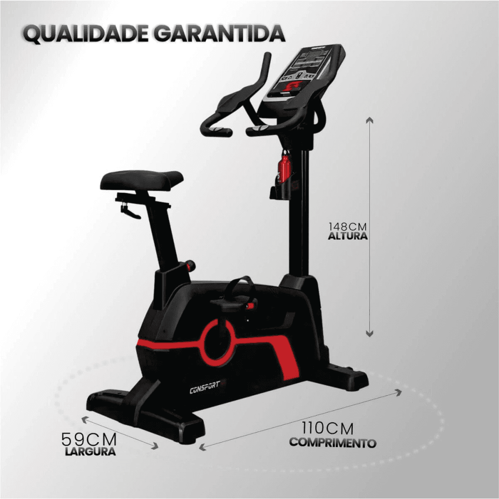 Bicicleta Vertical Profissional Ergométrica V-3000 - Consport