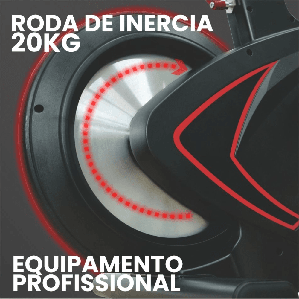 Bicicleta Spinning Profissional S-500 - Consport com 11 Níveis de Resistência