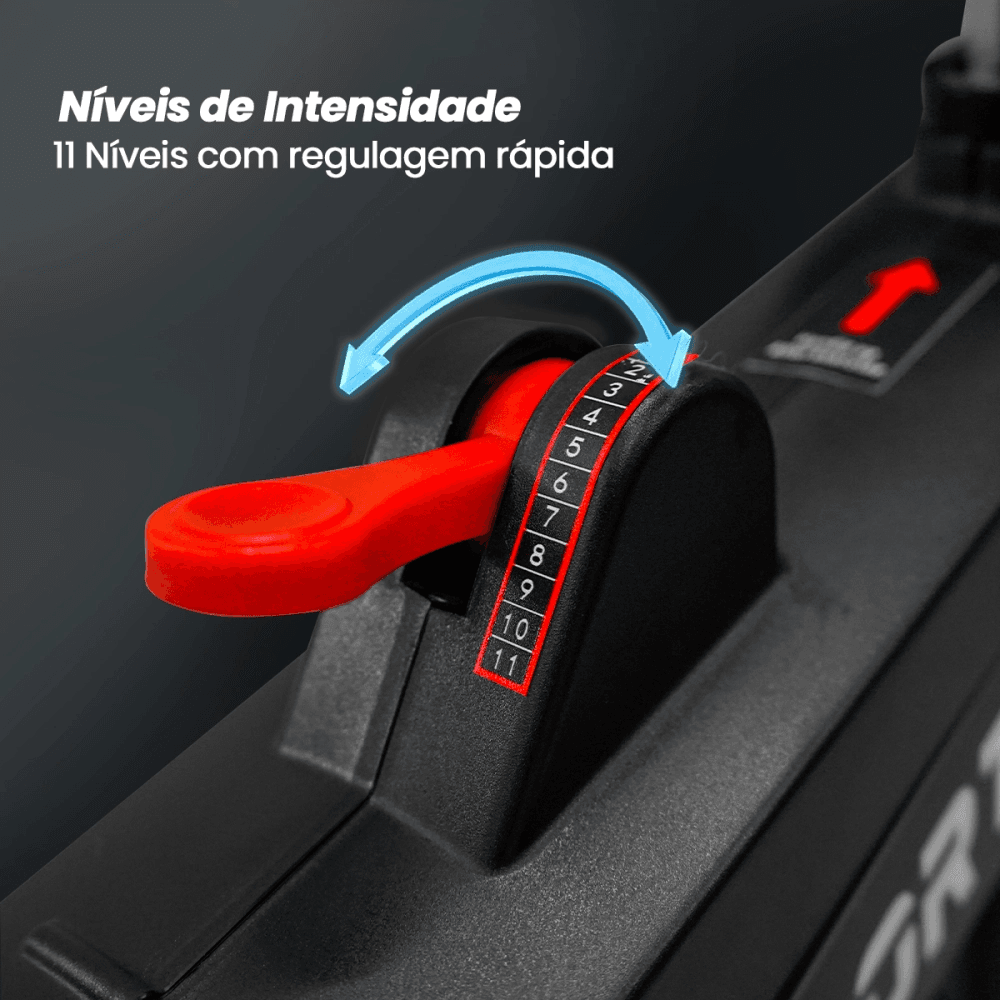 Bicicleta Spinning Profissional S-500 - Consport com 11 Níveis de Resistência