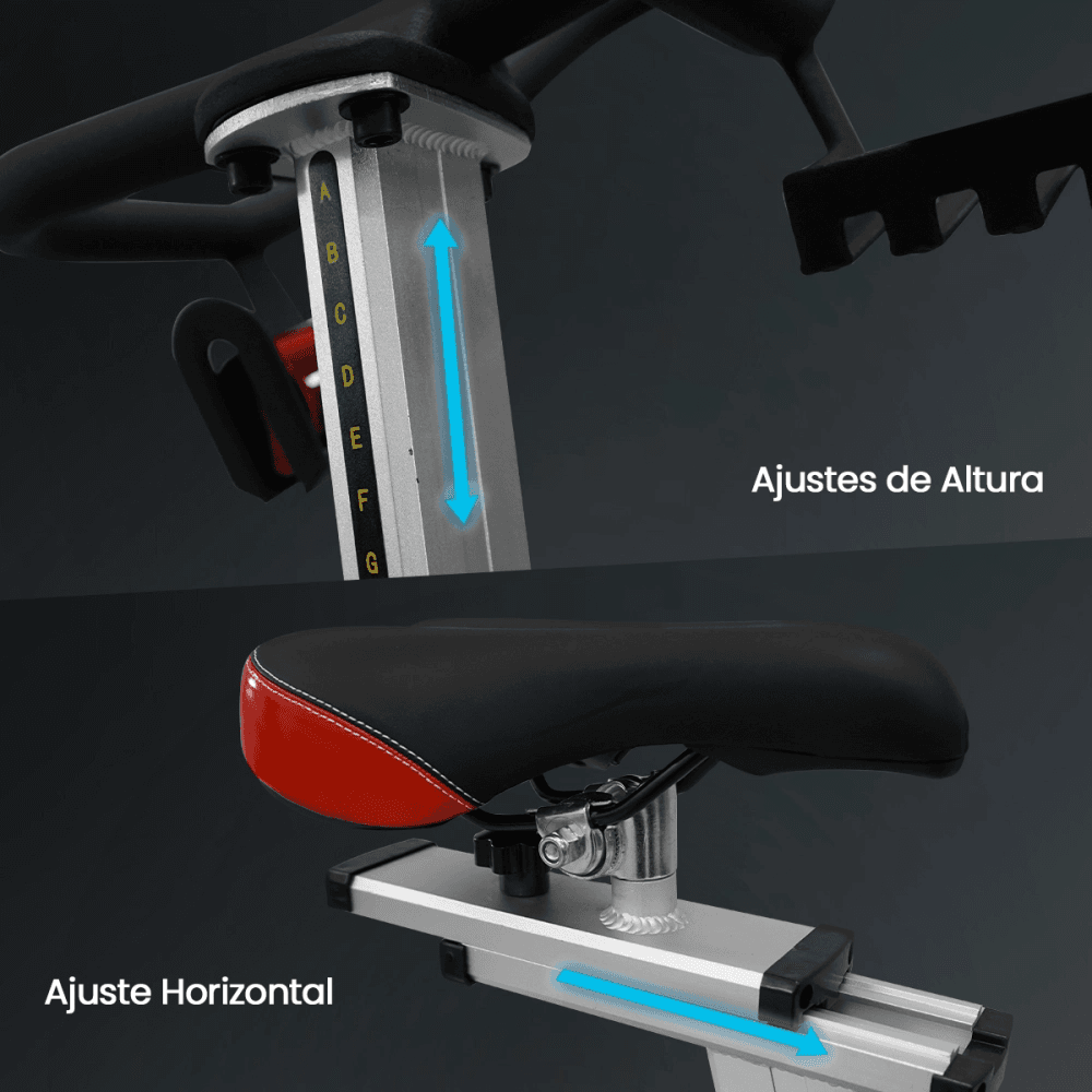 Bicicleta Spinning Profissional S-500 - Consport com 11 Níveis de Resistência
