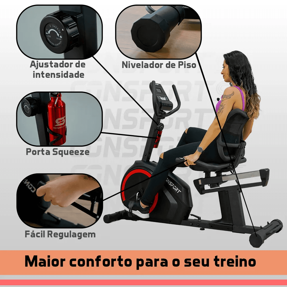 Bicicleta Ergométrica Horizontal H-2000 – Consport