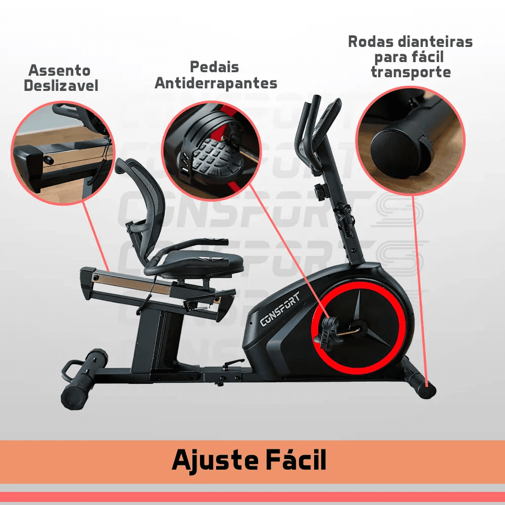 Bicicleta Ergométrica Horizontal H-2000 – Consport