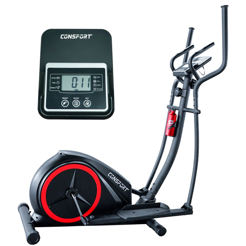 Elíptico E-2000 Consport – Cardio Silencioso com 16 Níveis de Resistência e Painel Digital