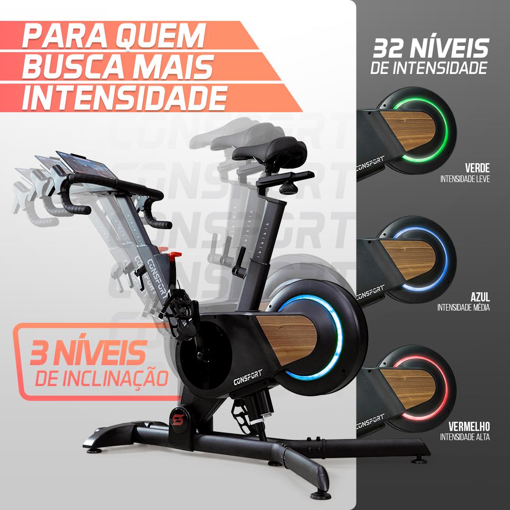 Bicicleta Spinning S-200 Connect - Consport