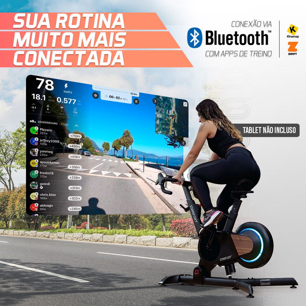 Bicicleta Spinning S-200 Connect - Consport