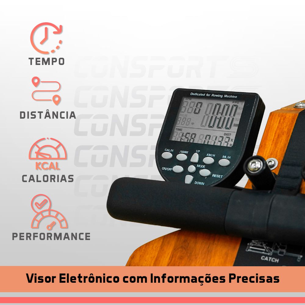 Simulador de Remo Água Profissional 2.0 Novo - Consport