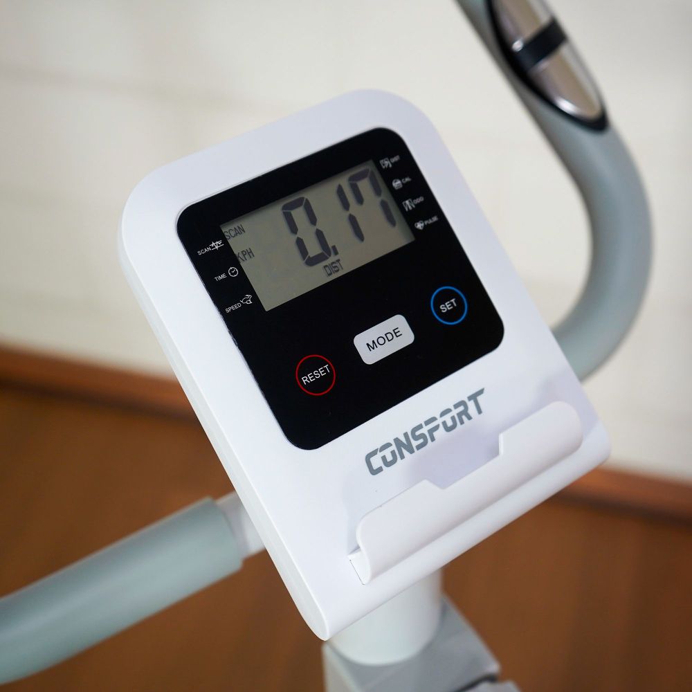 Bicicleta Vertical V-1000 Connect - Branca - Consport