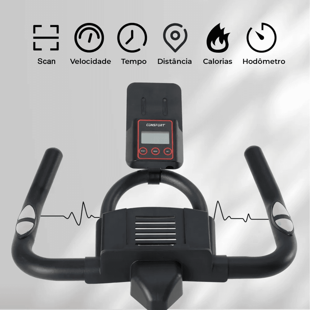 Bicicleta Spinning S-100 Connect - Vermelha - Consport