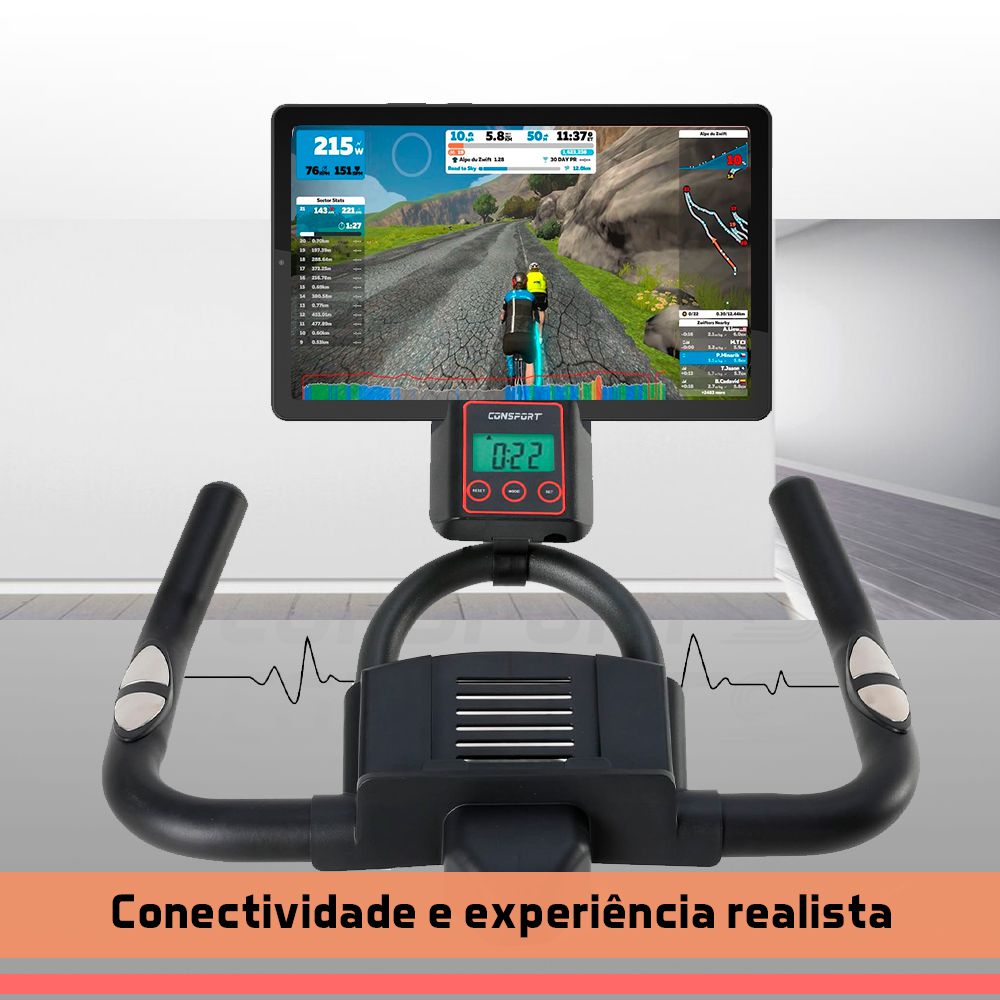 Bicicleta Spinning S-100 Connect - Vermelha - Consport