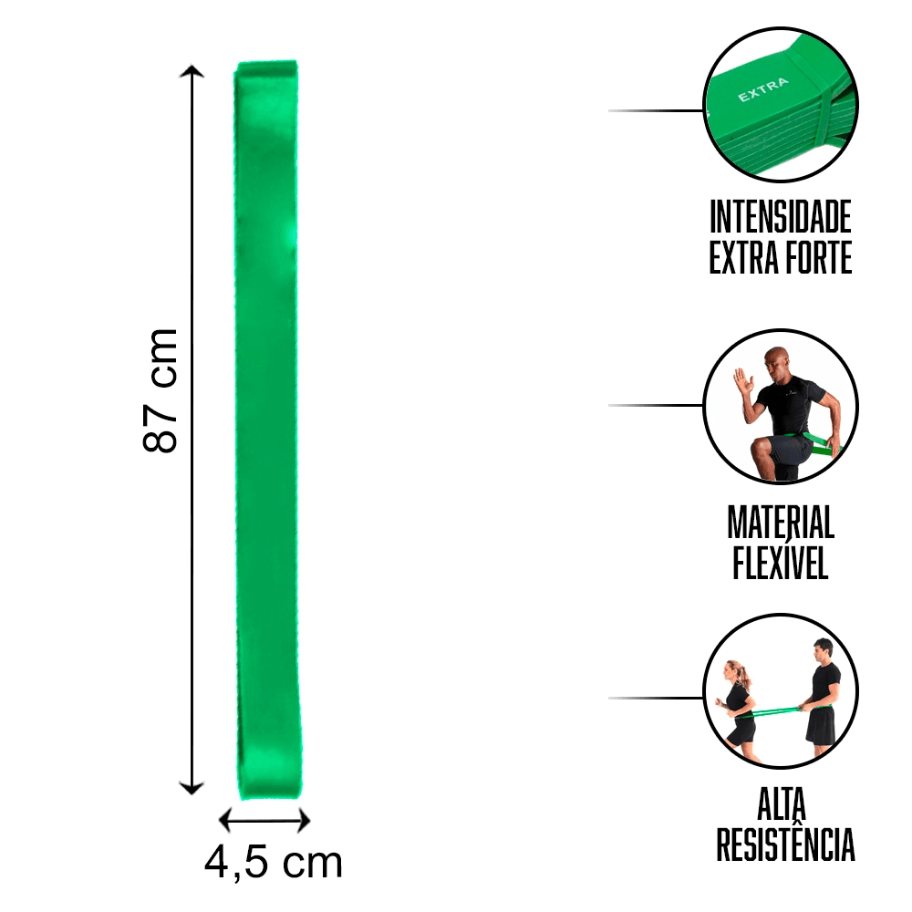 Elástico Power Band - Verde - Extra Forte
