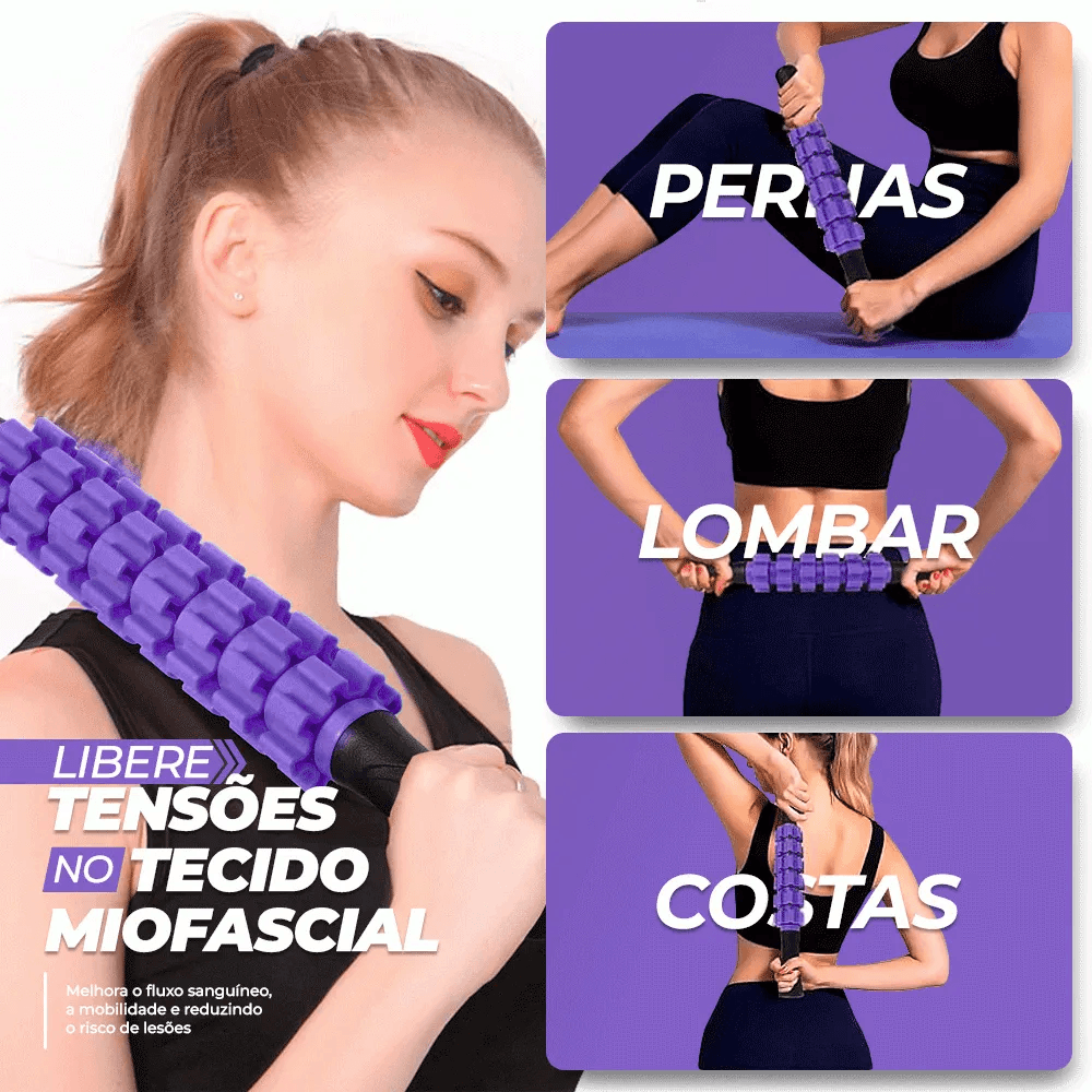 Bastão de Massagem e Liberação Miofascial - Consport Roxo 