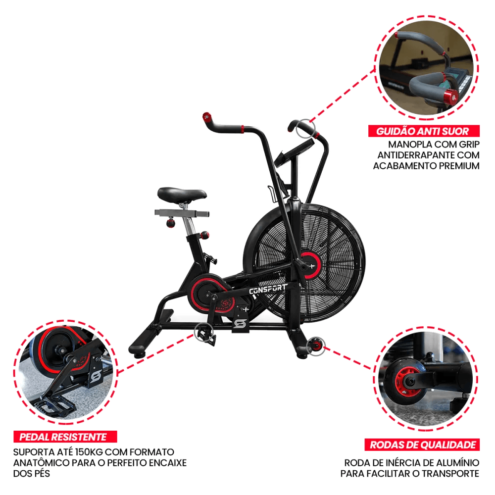 Pré-Venda Bicicleta Air Bike Profissional - Consport
